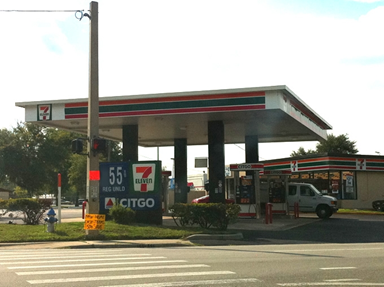 Fuel station near Tampa Airport, USA
